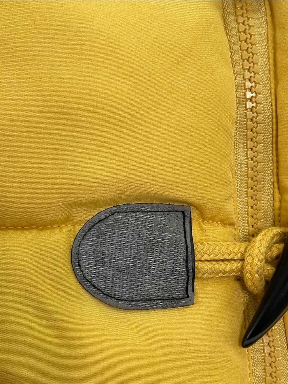 Ruff Hewn Yellow Quilted Puffer Vest Tweed Toggle Accents Size M - Picture 15 of 16